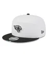 New Era Men's White/black Jacksonville Jaguars 2025 Nfl Training Camp Split Panel 9fifty Snapback Hat