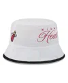 New Era Men's White/black Miami Heat 2025 Nba Draft Nylon Bucket Hat In Multi