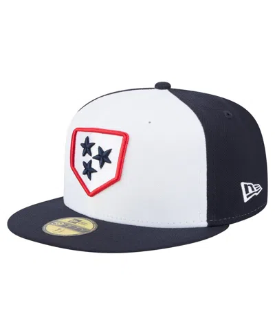 New Era Men's White/black Nashville Sounds Authentic Collection 59fifty Fitted Hat In Multi