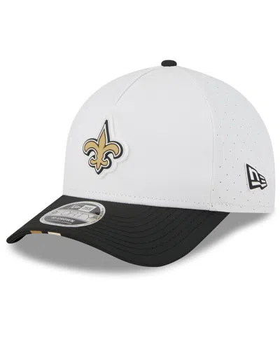 New Era Men's White/black New Orleans Saints 2025 Nfl Training Camp A-frame 9forty Adjustable Hat In Multi