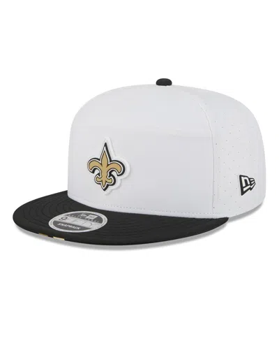 New Era Men's White/black New Orleans Saints 2025 Nfl Training Camp Split Panel 9fifty Snapback Hat In Multi