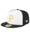 New Era Men's White/black Pittsburgh Pirates Repeat 59fifty Fitted Hat In Multi