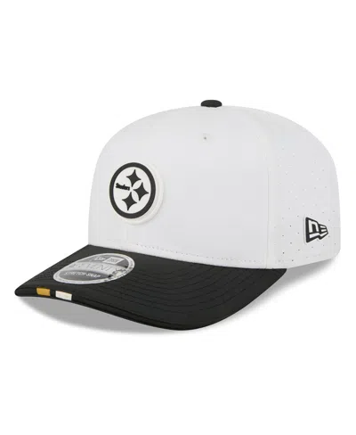 New Era Men's White/black Pittsburgh Steelers 2025 Nfl Training Camp 9seventy Adjustable Hat In Multi