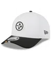 New Era Men's White/black Pittsburgh Steelers 2025 Nfl Training Camp A-frame 9forty Adjustable Hat