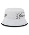 New Era Men's White/black San Antonio Spurs 2025 Nba Draft Nylon Bucket Hat