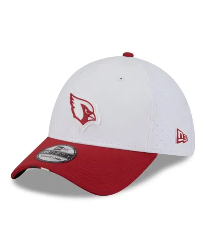 New Era Men's White/cardinal Arizona Cardinals 2025 Nfl Training Camp 39thirty Flex Hat In Multi
