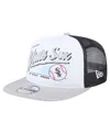 New Era Men's White/gray Chicago White Sox Retro Script Trucker 9fifty Snapback Hat