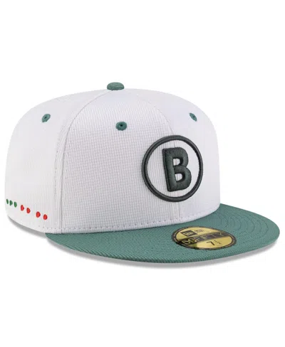 New Era Men's White/green Boston Red Sox 2025 City Connect Batting Practice 59fifty Fitted Hat In Multi