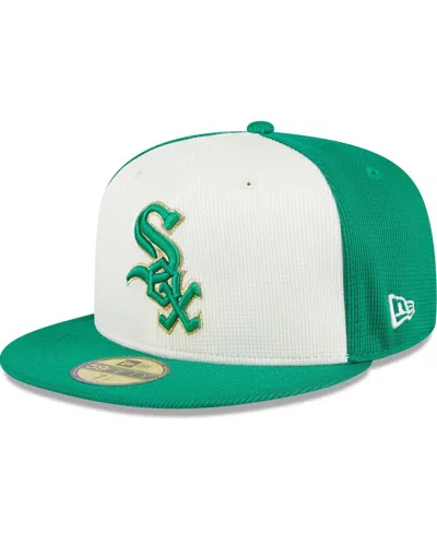 New Era Men's White/green Chicago White Sox 2024 St. Patrick's Day 59fifty Fitted Hat In Multi