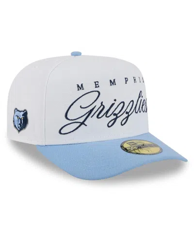 New Era Men's White/light Blue Memphis Grizzlies 2025 Nba Draft A-frame 59fifty Fitted Hat In Multi