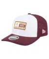 New Era Men's White/maroon Arizona State Sun Devils Perforated Patched 9seventy Adjustable Hat In Burgundy