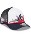 New Era Men's White/navy Atlanta Braves 2025 Mlb Speedway Classic Fashion Pack A-frame 9forty Adjustable Hat In Multi