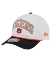 New Era Men's White/navy Auburn Tigers Arch Two-tone Rope 9forty A-frame M-crown Adjustable Hat In Black