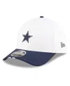 New Era Men's White/navy Dallas Cowboys 2025 Nfl Training Camp A-frame 9forty Adjustable Hat