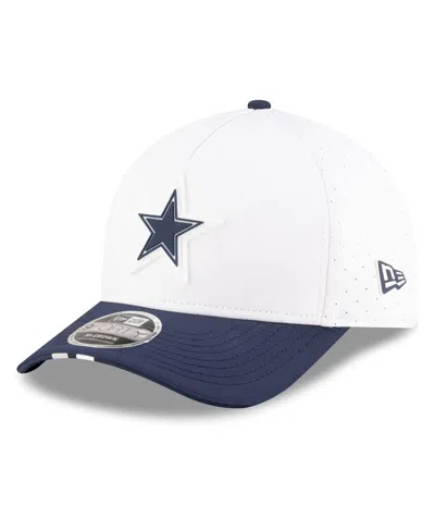 New Era Men's White/navy Dallas Cowboys 2025 Nfl Training Camp A-frame 9forty Adjustable Hat In Multi
