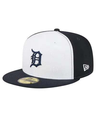 New Era Men's White/navy Detroit Tigers Repeat 59fifty Fitted Hat In Multi