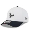 New Era Men's White/navy Houston Texans 2025 Nfl Training Camp A-frame 9forty Adjustable Hat