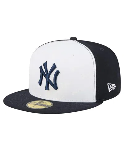 New Era Men's White/navy New York Yankees Repeat 59fifty Fitted Hat In Multi