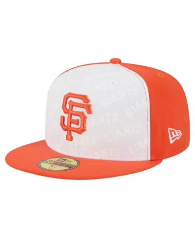 New Era Men's White/orange San Francisco Giants Repeat 59fifty Fitted Hat In Multi