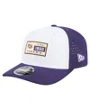 New Era Men's White/purple Lsu Tigers Perforated Patched 9seventy Adjustable Hat In Purple