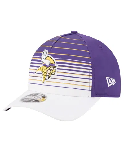 New Era Men's White/purple Minnesota Vikings Adventure Gradient 9forty M-crown A-frame Adjustable Hat
