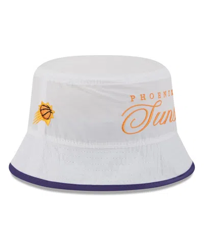 New Era Men's White/purple Phoenix Suns 2025 Nba Draft Nylon Bucket Hat In Multi