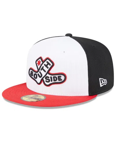 New Era Men's White/red Chicago White Sox 2025 City Connect Batting Practice 59fifty Fitted Hat