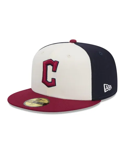 New Era Men's / Cleveland Guardians 2024 City Connect 59fifty Fitted Hat In White,red