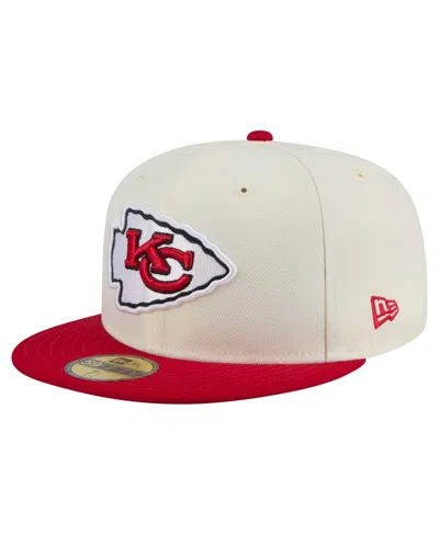 New Era Men's White/red Kansas City Chiefs Main 59fifty Fitted Hat In Multi
