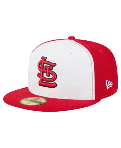 New Era Men's White/red St. Louis Cardinals Repeat 59fifty Fitted Hat In Multi