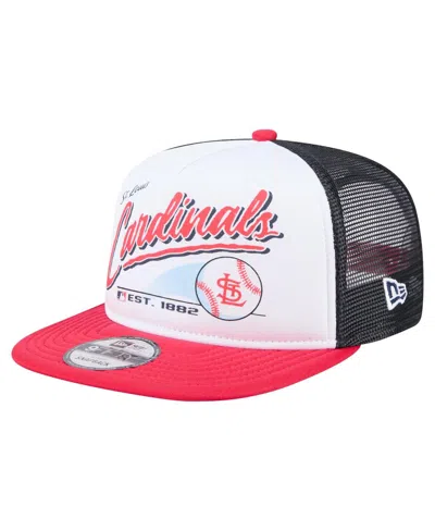 New Era Men's White/red St. Louis Cardinals Retro Script 9fifty Snapback Hat