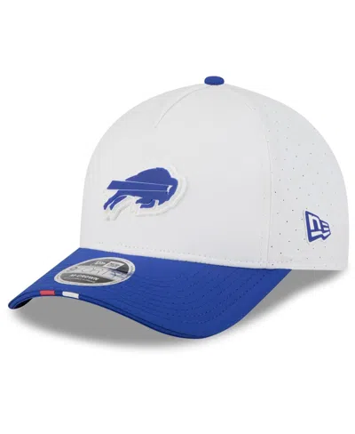 New Era Men's White/royal Buffalo Bills 2025 Nfl Training Camp A-frame 9forty Adjustable Hat