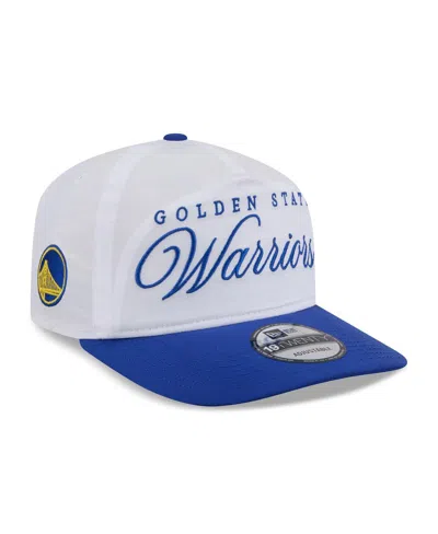 New Era Men's White/royal Golden State Warriors 2025 Nba Draft On-stage Nylon 19twenty Adjustable Hat In Multi