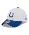 New Era Men's White/royal Indianapolis Colts 2025 Nfl Training Camp 39thirty Flex Hat