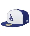 New Era Men's White/royal Los Angeles Dodgers Repeat 59fifty Fitted Hat In Multi