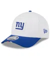 New Era Men's White/royal New York Giants 2025 Nfl Training Camp A-frame 9forty Adjustable Hat