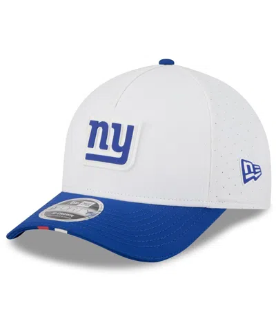 New Era Men's White/royal New York Giants 2025 Nfl Training Camp A-frame 9forty Adjustable Hat In Multi