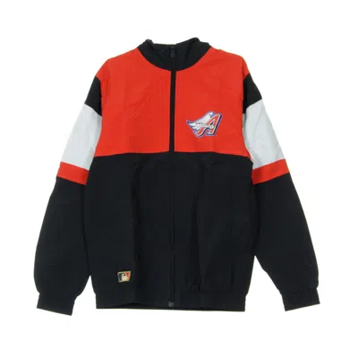 New Era Men's Windbreaker Mlb Coast 2 Coast Track Jacket Anaang In Navy/hot Red