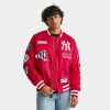 New Era Men's X Alpha Industries New York Yankees Mlb Reversible Bomber Jacket In Red