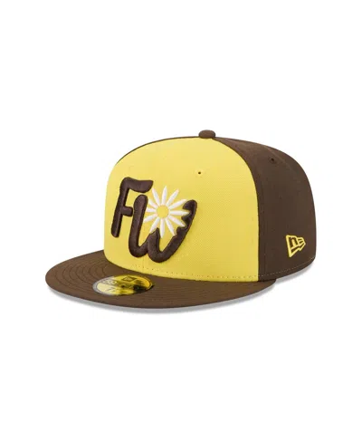 New Era Men's Yellow Fort Wayne Tin Caps Theme Nights 59fifty Fitted Hat