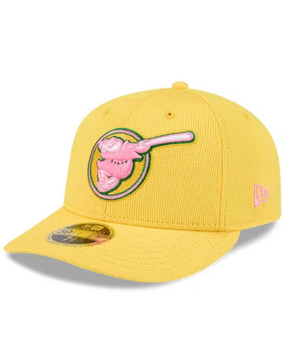 New Era Men's Yellow San Diego Padres City Connect Batting Practice Low Profile 59fifty Fitted Hat