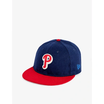 New Era Mens Black 9fifty Philadelphia Phillies Brand-embroidered Wool-blend Cap