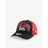 New Era Mens 9forty Chicago Bulls Nba Script Cotton And Mesh Trucker Cap Black