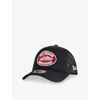 New Era Mens Black 9forty Graphic Patch A-frame Stretch-woven Trucker Cap