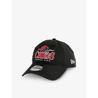 New Era Mens Black Kansas City Chiefs Nfl Helmet 9twenty Adjustable Cotton Cap