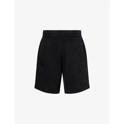 New Era Mens Black New York Yankees Mlb Cotton-jersey Shorts
