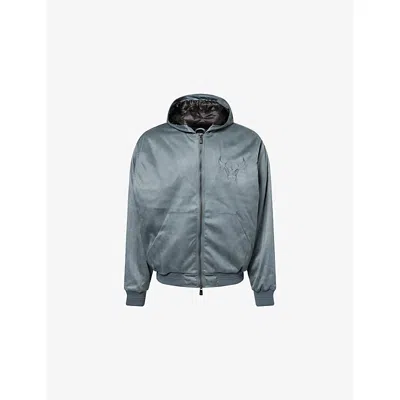 New Era Mens  Chicago Bulls Nba Faux-suede Hooded Jacket In Blue