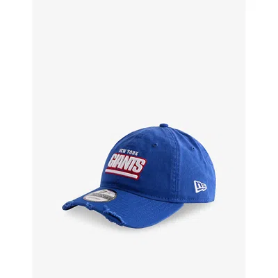 New Era Mens Blue New York Giants Nfl Washed Distressed 9twenty Adjustable Cotton Cap