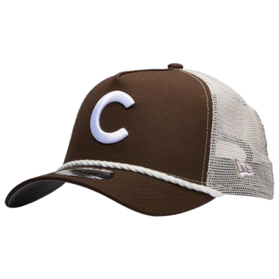 New Era Mens Chicago Cubs  Chicago Cubs 9forty A-frame Trucker Rope Cap In Brown