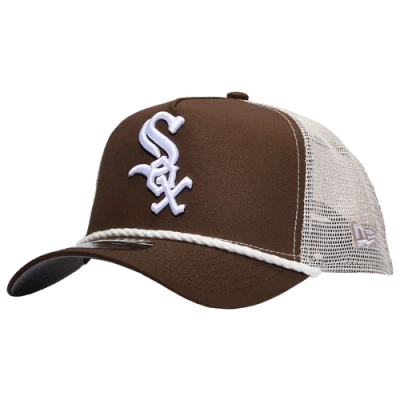 New Era Mens Chicago White Sox  White Sox 9forty A-frame Trucker Rope Cap In Brown